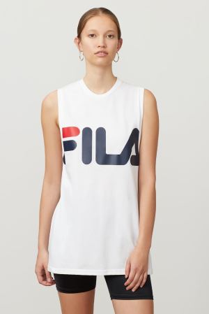 FILA Sesto Sleeveless Tee Shirts White,Womens Clothing | CA.LVQDXO273